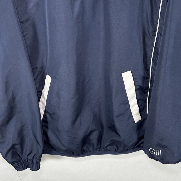 VTG Utah State Aggies GIII Sports Carl Banks 1/4 Zip Windbreaker Jacket Medium - Picture 4 of 12